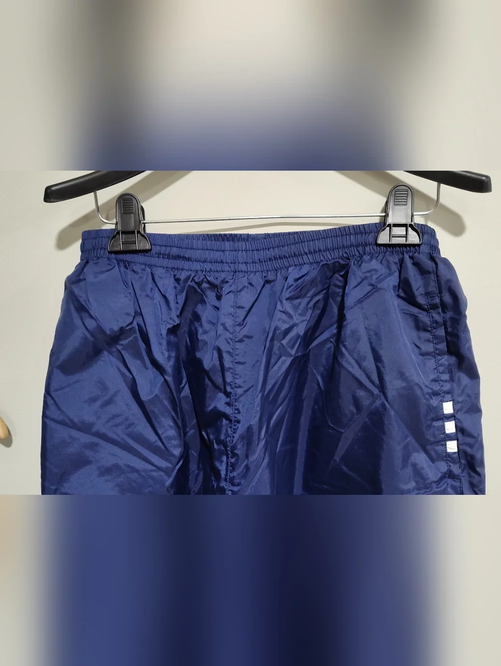VTG Adidas Windbreaker Track Pants w/Pockets, Mesh-Lined, Men’s M. Blue. 2001 - Picture 3 of 8